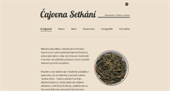 Desktop Screenshot of cajovnasetkani.cz
